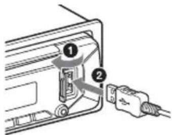 SONY MEXN4300BT - Anschlieben eines USB-Geräts - 1