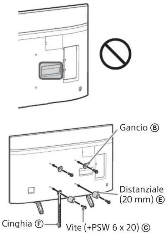 Gancio ® Distanziale (20 mm) ® Cinghia ® Vite (+PSW 6 x 20) ©