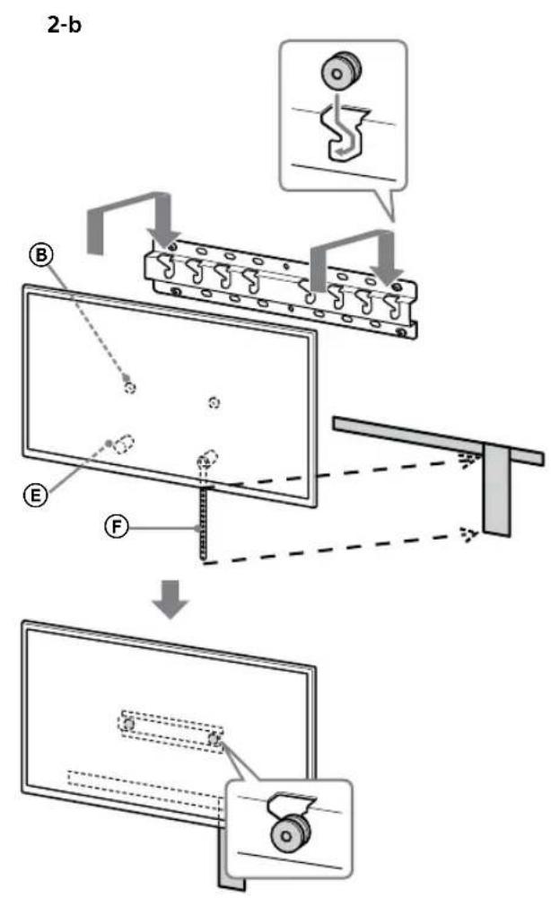 SONY Bravia KD65XG8196 - Montieren Sie das Fernsehgerat auf der Grundplatte oder dem Grundplattenadapter. - 3