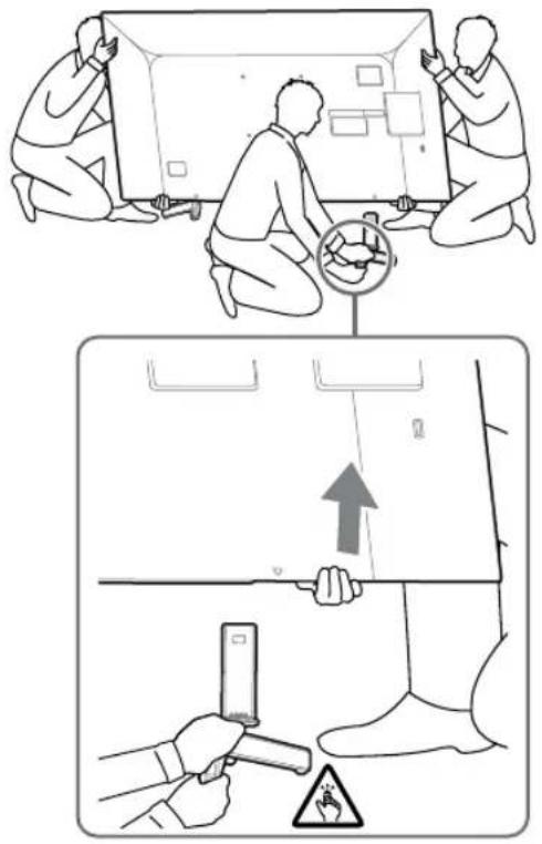 SONY Bravia KD65XG8196 - Odmontujte stolni stojan od televizoru. - 1