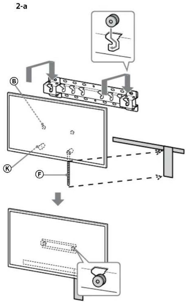 SONY Bravia KD65XG8196 - Montaţi televizorul pe bază sau pe adaptorul de bază. - 2