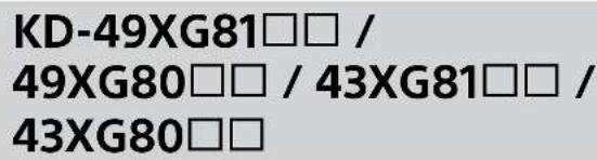 SONY Bravia KD65XG8196 - Poznámka - 1