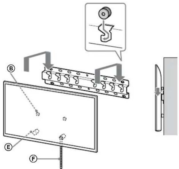 SONY Bravia KD65XG8196 - Zamontuj telewizor na podstawie lub adapterze podstawy. - 3