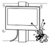 SONY Bravia KD65XG8196 - N'installez pas le support de fixation murale sur une surface ou les coins ou les cots du téléviseur dépasseraient. - 1