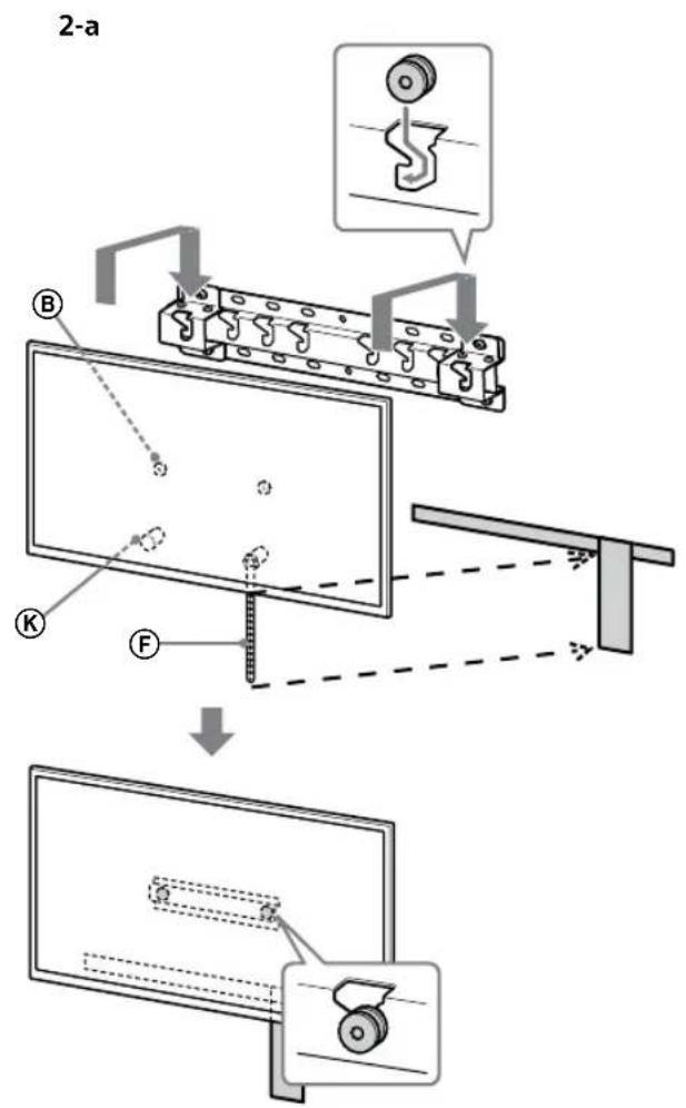 SONY Bravia KD65XG8196 - Installare il teileisore sulla base o sull'adattatore della base. - 2