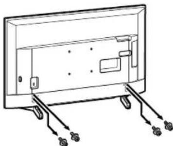 SONY Bravia KD65XG8196 - Detach the Table-Top Stand from the TV. - 1