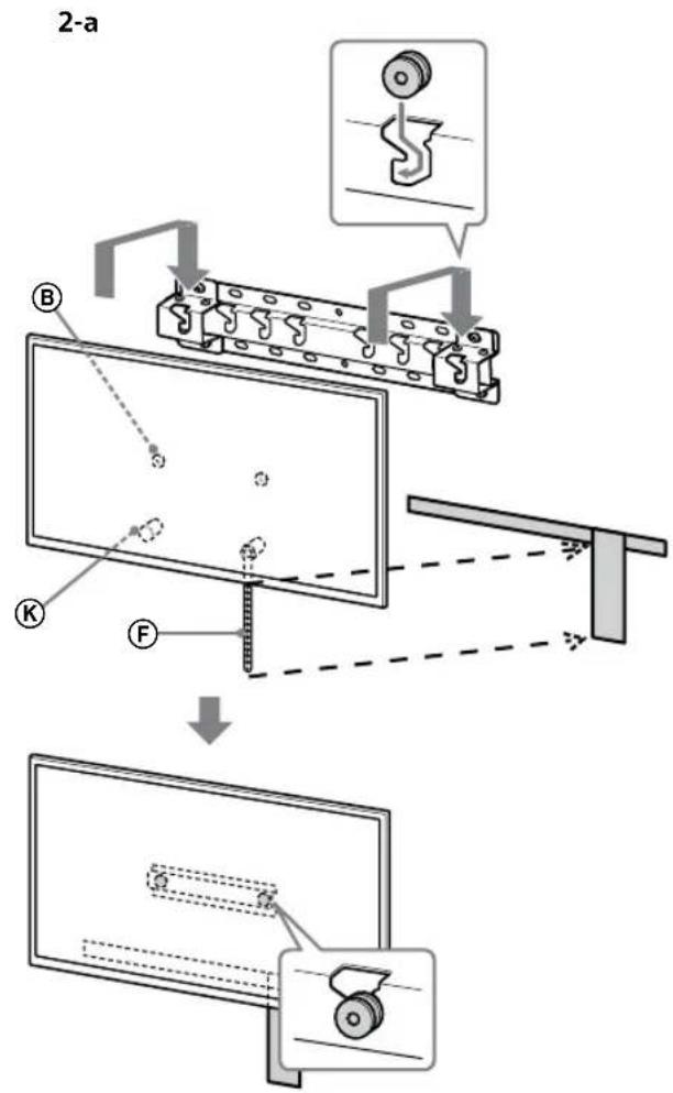 SONY Bravia KD65XG8196 - Instale el televisor en la base o el adaptor de la base. - 2