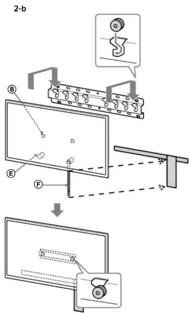 SONY Bravia KD65XG8196 - Instale el televisor en la base o el adaptor de la base. - 4