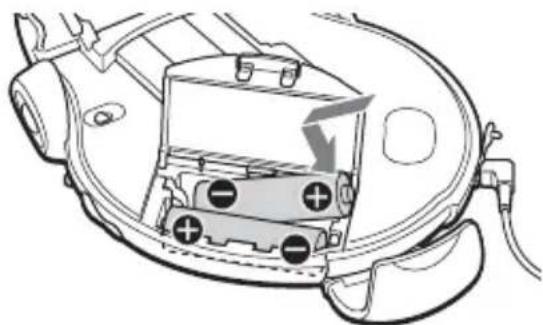 SONY DNS921F - Sätt i två batterier och vänd ⊕ polen enligt märkningen i batterifacket. Stäng sedan locket så att det klickar på plats. - 1