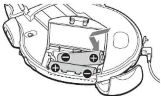 SONY DNS921F - Plaats twee batterijen door ⊕ te laten samenvallen met de afbeelding in de batterijhouder. Sluit het deksel tot dit vastklikt. - 1
