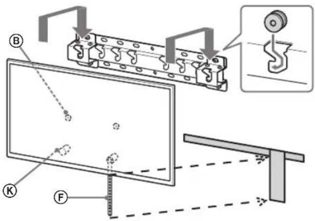 SONY Bravia KD65XG8599 - Instalujte televizor na základnu nebo adaptor základny. - 2