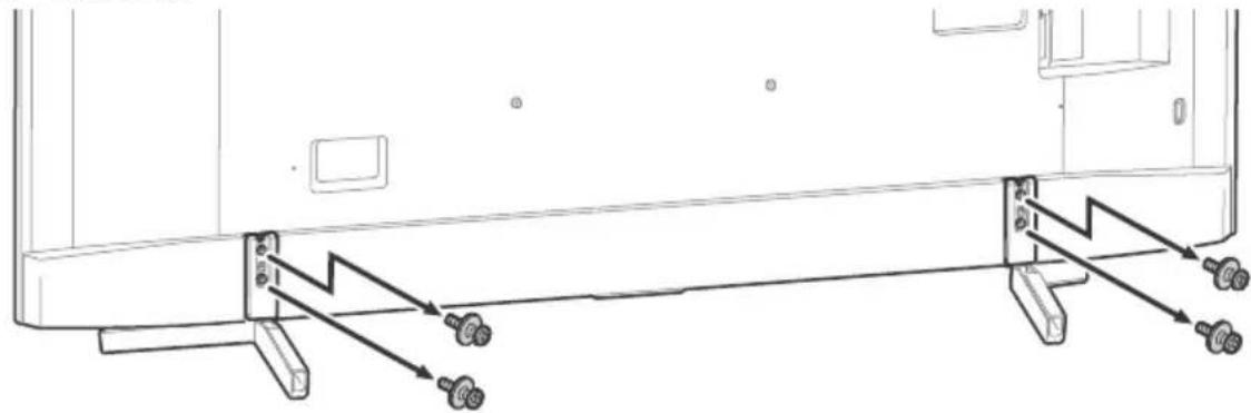 SONY Bravia KD43XF8796 - Losen Sie den Tischständer vom Fernsehgerät. - 1