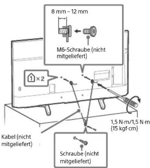 SONY Bravia KD43XF8796 - Verhinderung des Umkippens - 6
