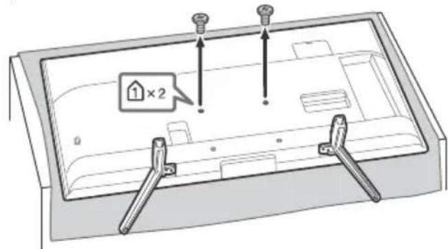 SONY Bravia KD43XF8796 - Ta bort skruvarna fran TV:ns baksida. - 2