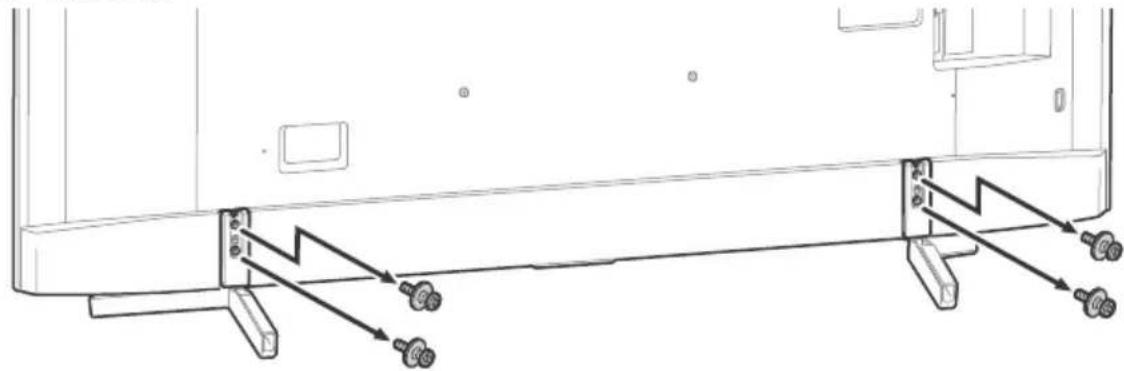 SONY Bravia KD43XF8796 - Rimuovere il piedistallo dal tevisore. - 1