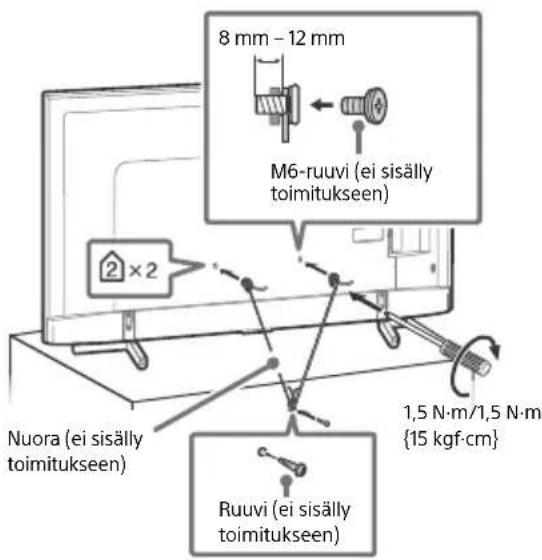 SONY Bravia KD43XF8796 - Kaatumisen estäminen - 2