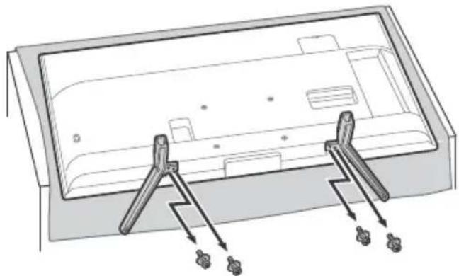 SONY Bravia KD43XF8796 - Odsroubujte srouby na zadni strane TV. - 3