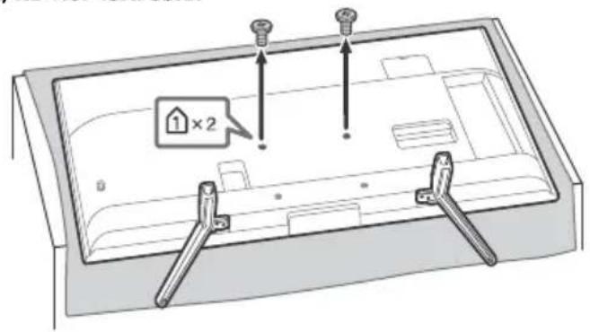 SONY Bravia KD43XF8796 - Aφαρεστε τις βίδες από το πίω μέρος της τηλεόρασης. KD-65/55XF87xx, KD-65/55XF85xx KD-49/43XF87xx, KD-49/43XF85xx - 2