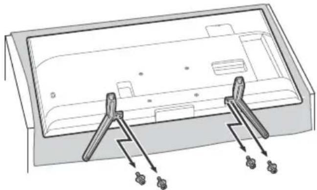 SONY Bravia KD43XF8796 - Rimuovere le viti dal retro del tevisore. - 3