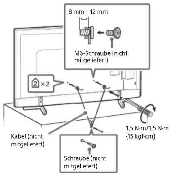 SONY Bravia KD43XF8796 - Verhinderung des Umkippens - 2