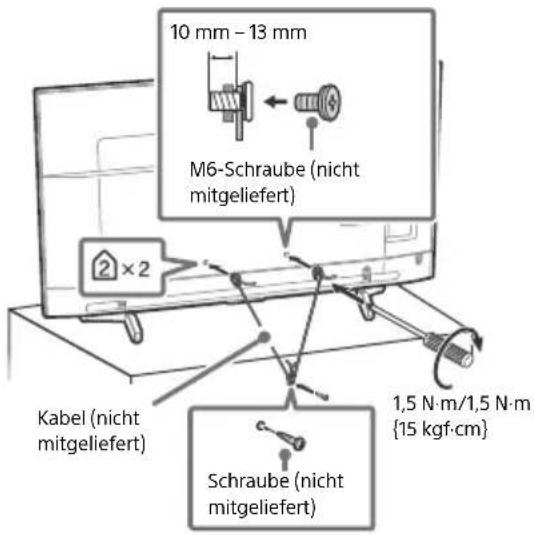 SONY Bravia KD43XF8796 - Verhinderung des Umkippens - 4