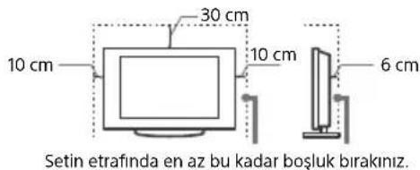 SONY Bravia KD43XF8796 - Sehpa ile monte edildiginde - 1