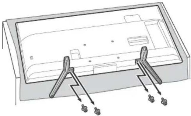SONY Bravia KD43XF8796 - Távolítsa el a TV hátulján található csavarokat. - 3