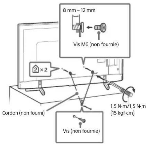 SONY Bravia KD43XF8796 - Prévention des basculements - 2