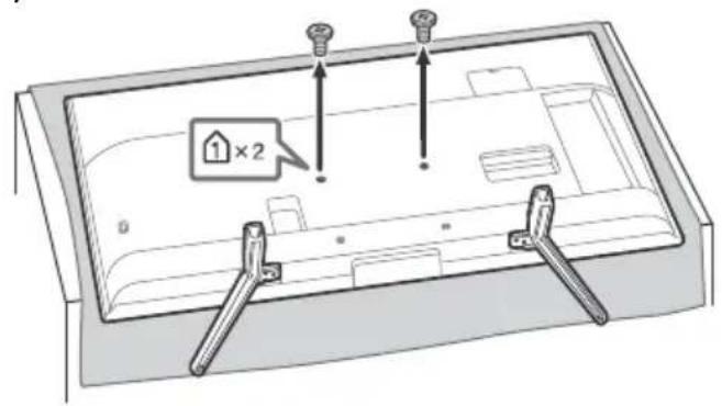 SONY Bravia KD43XF8796 - Retire los tornillos de la parte trasera del televisor. - 2