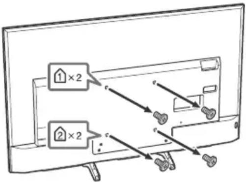 SONY Bravia KD43XE7077 - De schroeven aan de weiterzijde van de TV verwijderen - 1