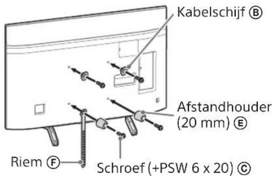 Diagram illustrating two steps of installing a device, showing hand positioning and safety warning symbol.