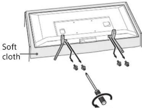 SONY Bravia KDL43WG663 - Detach the Table-Top Stand from the TV. - 1