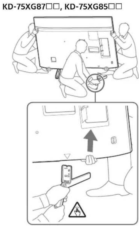 SONY Bravia KD65XG8577 - Detachez le support de table du téléviseur. - 2