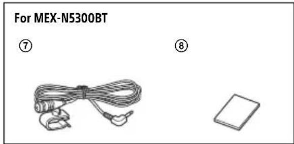 SONY MEXN5300BT - Parts List for Installation - 2