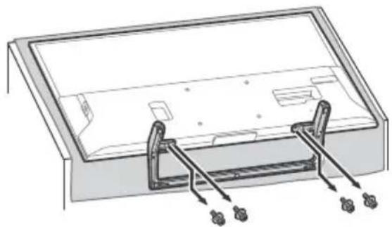 SONY Bravia KD49XE8099 - To detach the Table-Top Stand from the TV - 2