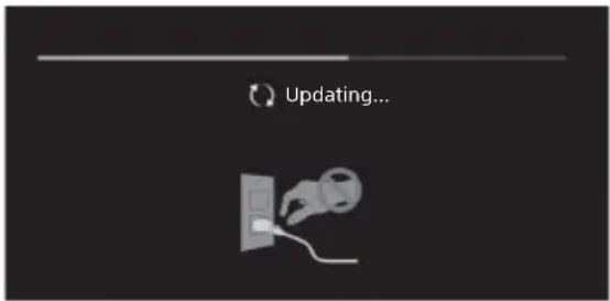 SONY Bravia KD49XE8099 - När [En ny softwareopdatering til TV-systemet er tilgängelig...] meddelelsen vises. - 1