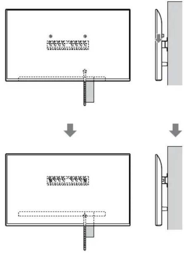 SONY Bravia KD43XG8196 - Montieren Sie das Fernsehgerät auf der Grundplatte oder dem Grundplattenadapter. - 3