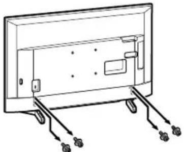 SONY Bravia KD43XG8196 - Odkręć podstawę od telewizora. - 1