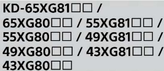 SONY Bravia KD43XG8196 - Bemærk - 1