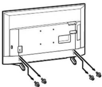 SONY Bravia KD43XG8196 - Nehmen Sie den Tischständer vom Fernsehgerät ab. - 1