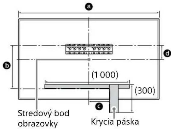 SONY Bravia KD43XG8196 - Označte miesto inštalácie na stenu. - 1