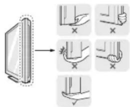 LG 42LF5809 - Lifting and moving the TV - 2