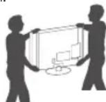 LG 42LF5809 - Lifting and moving the TV - 3