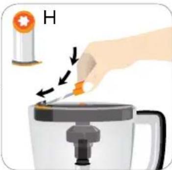 BLACK & DECKER FP6010 - USO DEL DISCO PARA CORTAR CUBITOS (NARANJA) - 4