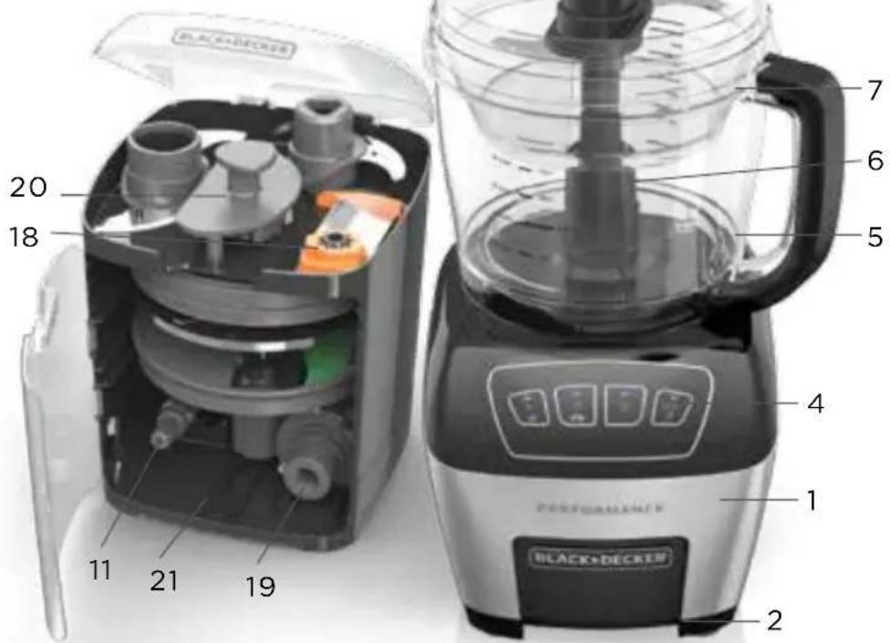 BLACK & DECKER FP6010 - FAMILIARISATION AVEC VOTRE ROBOT CULINAIRE PERFORMANCE - 6