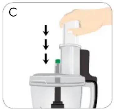 BLACK & DECKER FP6010 - USO DEL TUBO DE ALIMENTACION Y LOS EMPUJadores DE ALIMENTOS - 3