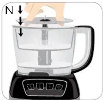 BLACK & DECKER FP6010 - USO DEL DISCO PARA DESMENUZAR CON EL RECIPIENTE PEQUENO - 1