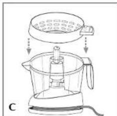 BLACK & DECKER CJ625 - ASSEMBLAGE DU PRESSE-AGRUMES - 3