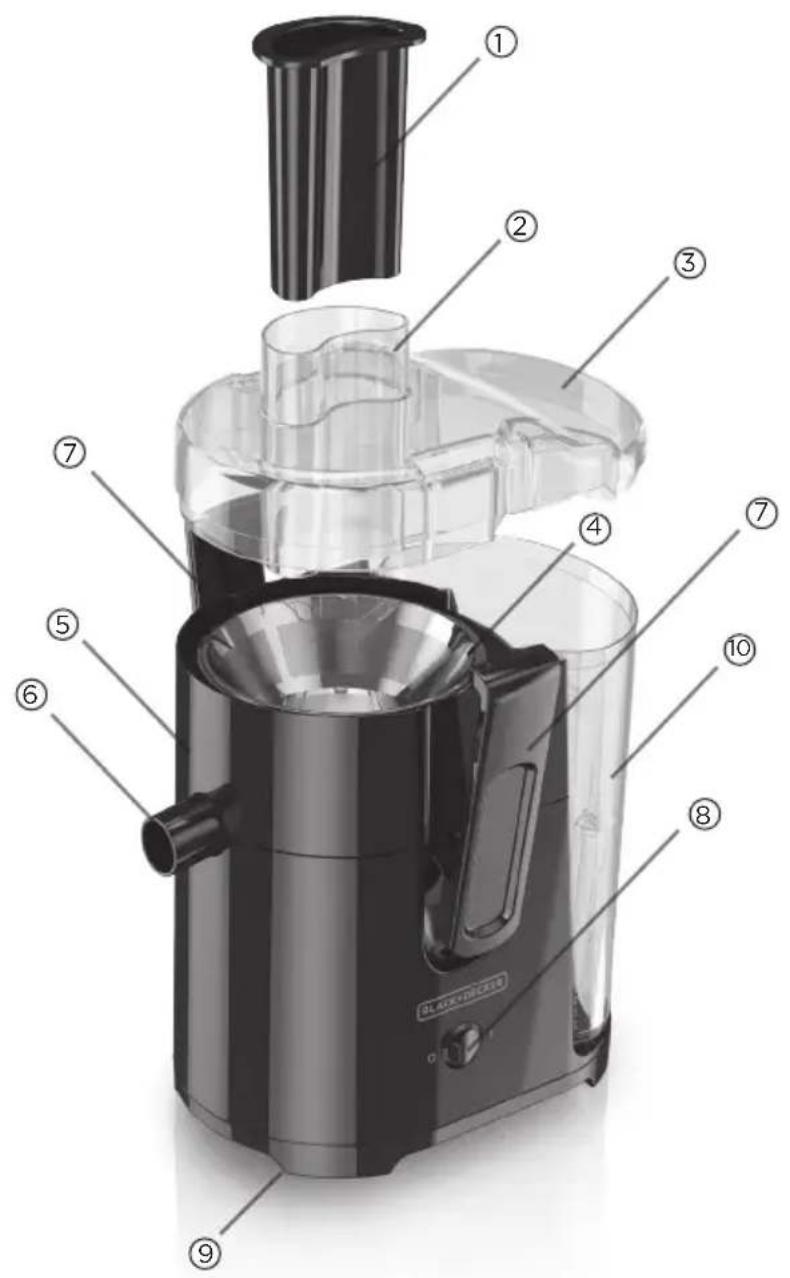 BLACK & DECKER JE2400BD - FAMILIARISATION AVEC VOTRE CENTRIFUGEUSE - 1