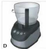 BLACK & DECKER FP2500IKT - Como asegurar el recipiente en su lugar - 1